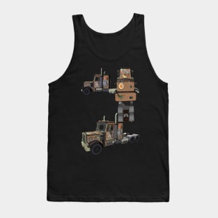 Crash of Rhinos Custom Semi Paint Tank Top